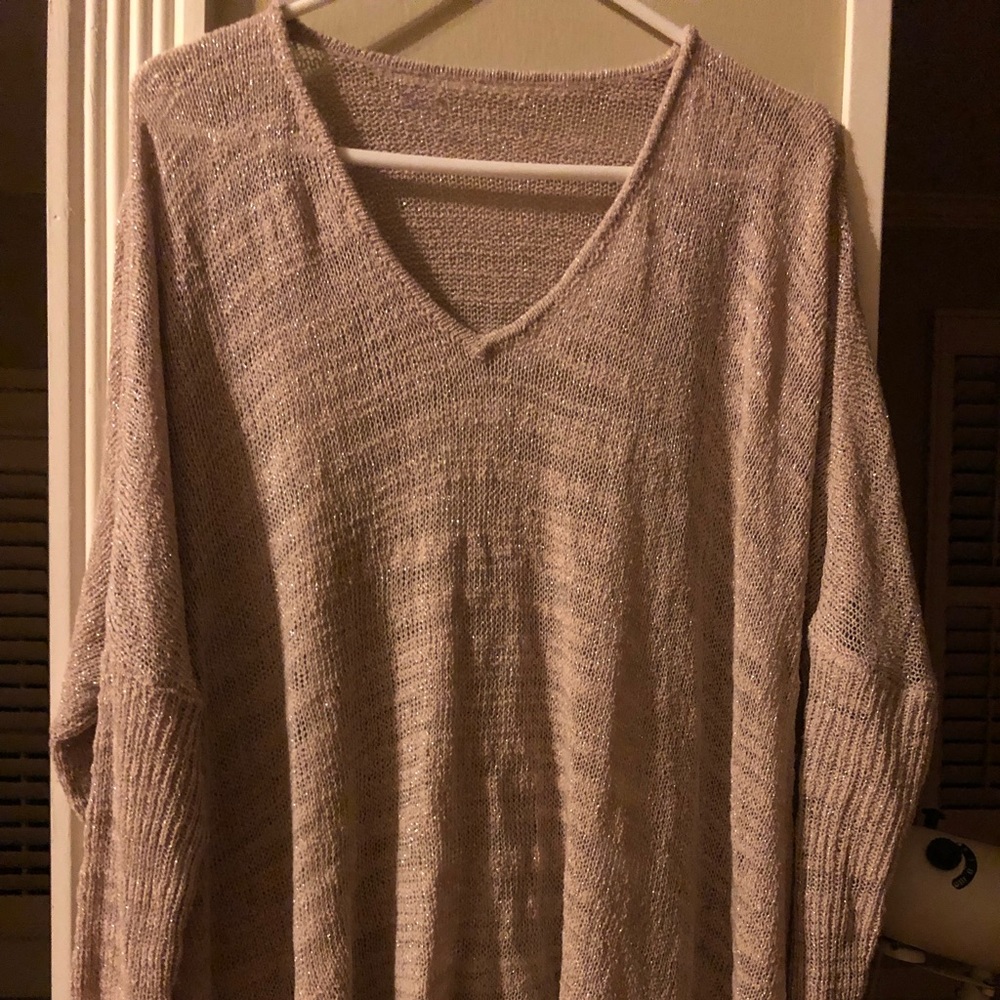 Jennifer Lopez Mesh Oversized Sweater